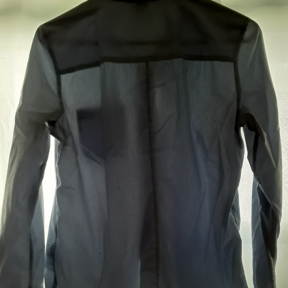 Blue & white striped button down